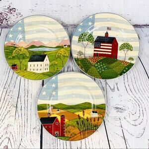 Warren Kimble America the Beautiful salad plates